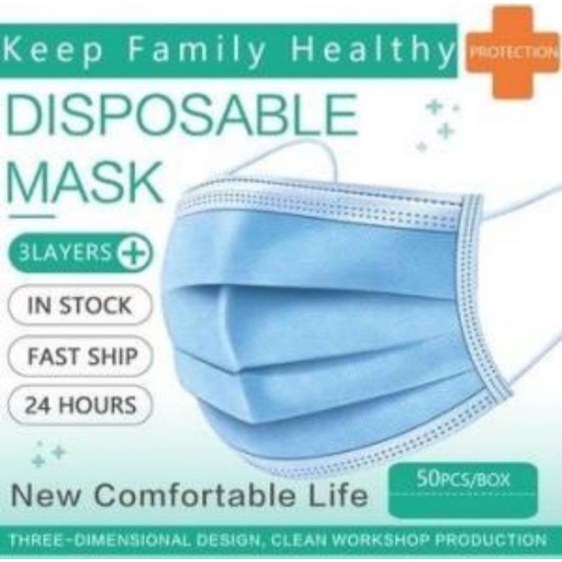 MASKER BEDAH ORLEE 50PC EARLOOP KEMENKES ORIGINAL