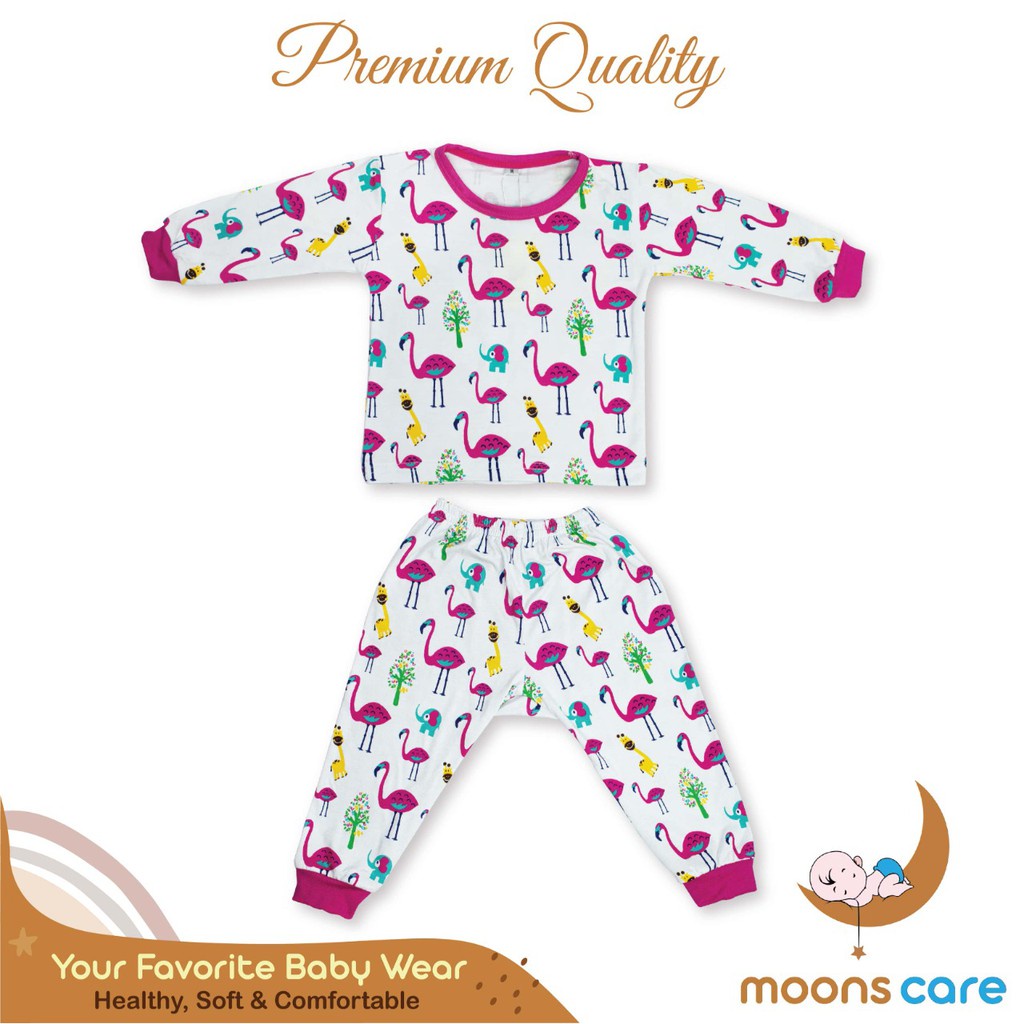 moons care SNI Kids 2-9 tahun Stelan Piyama Motif Baju Tidur Anak Piyama Pajamas 1 2 3 4 5 6 7 8 9 10 tahun Moons Piyama Panjang Bayi Baju Tidur Anak Baju