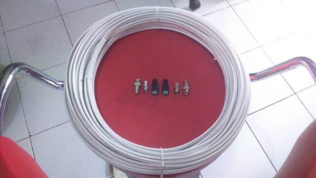 KABEL CCTV RG59 PLUS POWER 20 meter siap pakai PLUS DC DAN BNC