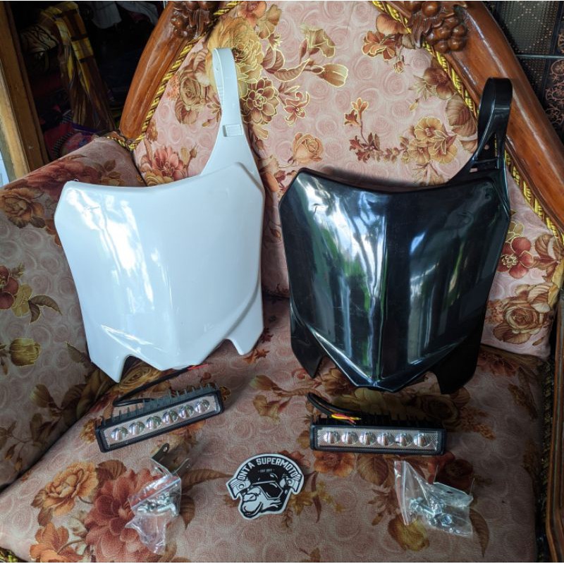 Set papan crf 250 + lampu led bar 6 mata pnp klx crf dtracker-1