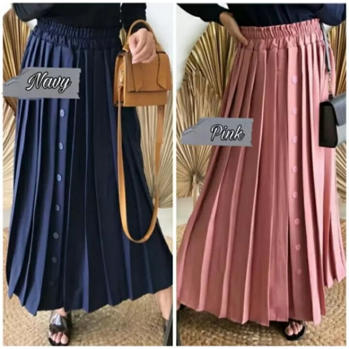 ROK WANITA MODEL PLISKET//ROK PLISKET WANITA 2021//BAHAN HYGET PREMIUM