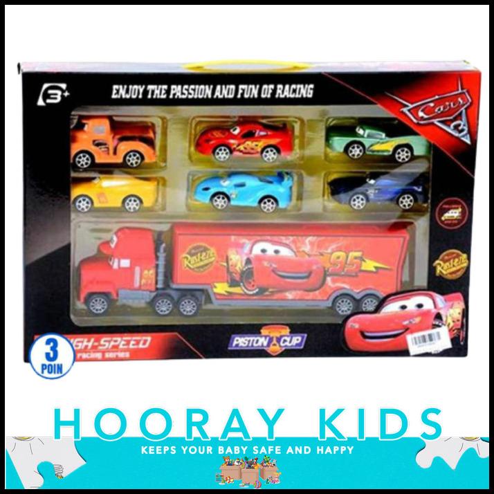 Mainan Diecast Mobil Mobilan Truk Truck Kontainer Mcqueen Set Edukasi