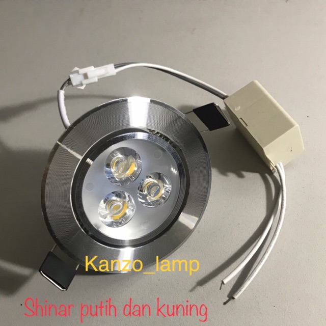 Kanzo / big sale ramadhan / Downlight led 3mata dl led 3mata 3w 3watt lampu downlight led