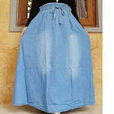 ROK JEANS WANITA//ROK JEANS PANJANG