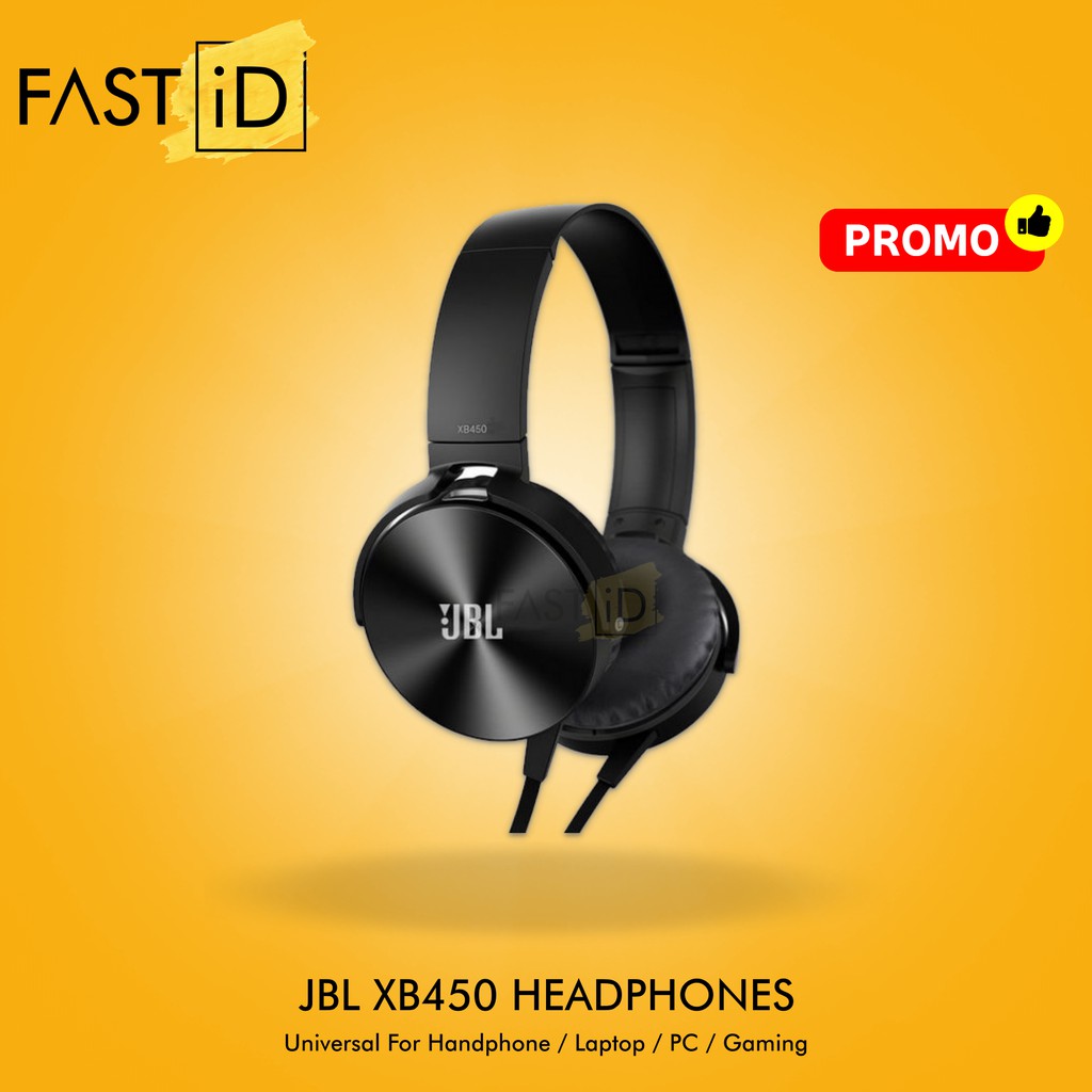 HEADSET HEADPHONE JBL XB450 MEGABASS / HEADPHONE MEGABASS / HEADSET GAMING HANDPHONE PC LAPTOP