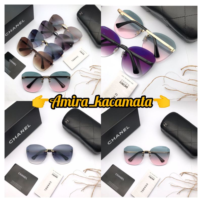 [BISA COD√]Kacamata Wanita kacamata Fashion/Chanel/lensa UV super premium