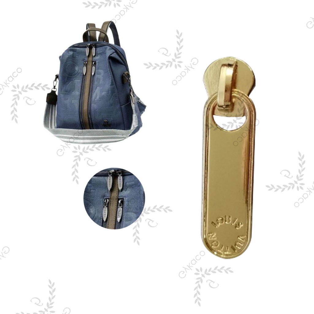 Asesoris Tas M042 (Kepala Resleting Oval Besi Merek LV) - Aksesoris Tas (IMPORT)