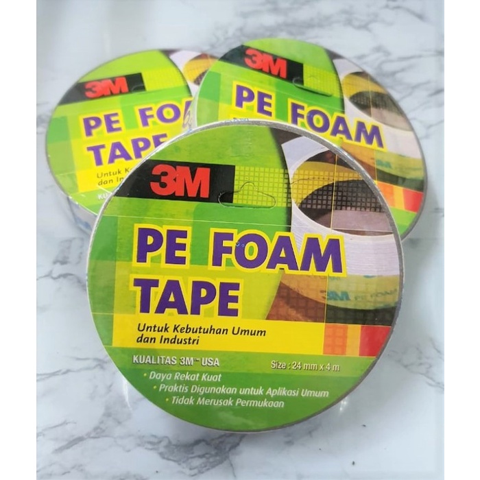 

Sale!!! Pe Foam Tape Double Tape Busa 3M 24Mm X 4 M Meter Original Promo