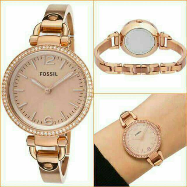 JAM TANGAN WANITA FOSSIL ES3226 ROSEGOLD 100% ORIGINAL