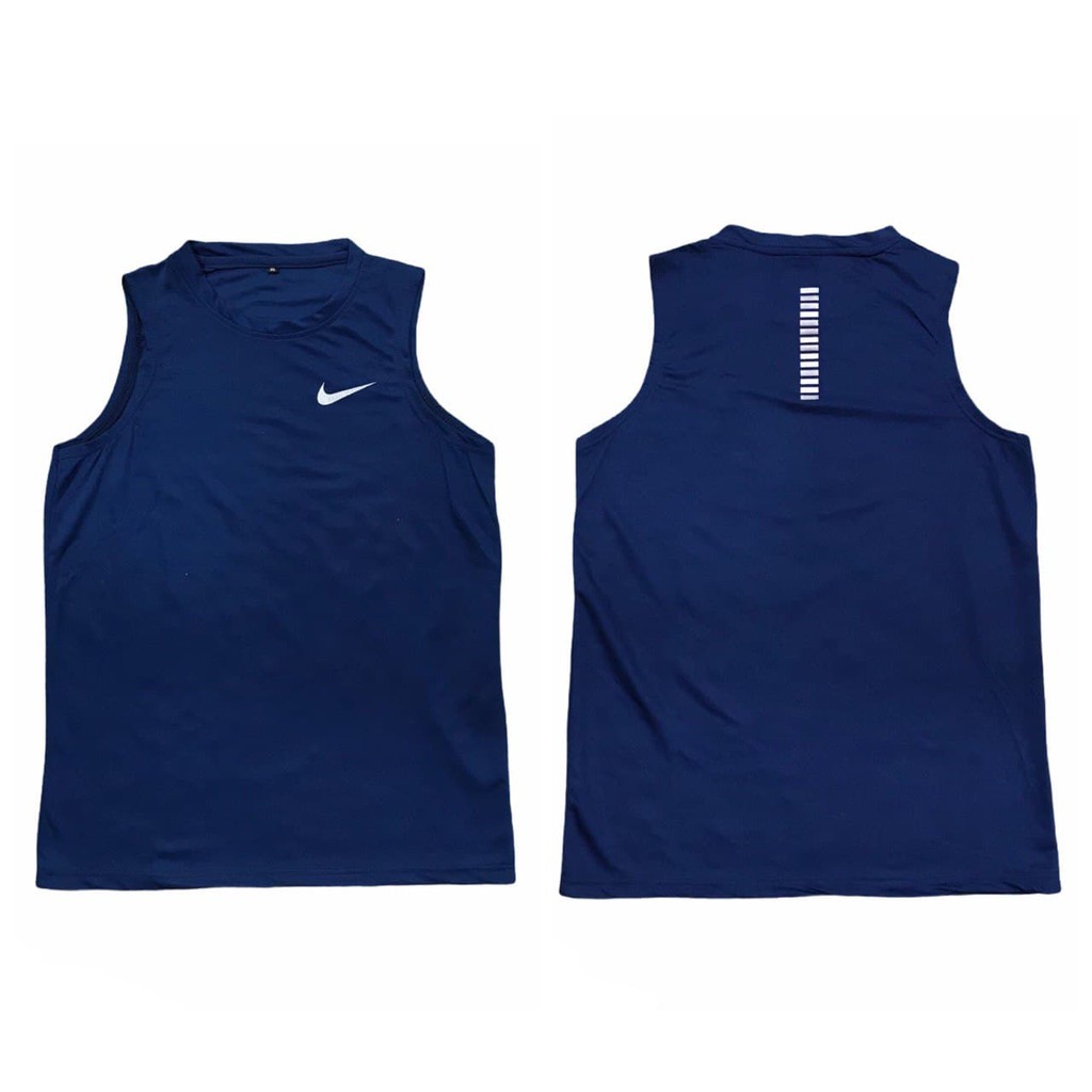 Singlet Training Bahan *Corak*-N1ke navy