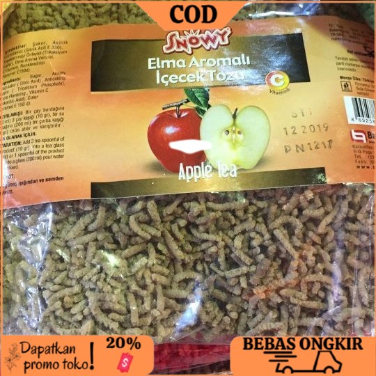 

(COD) apple tea powder aple teh bubuk 100gram asli turki