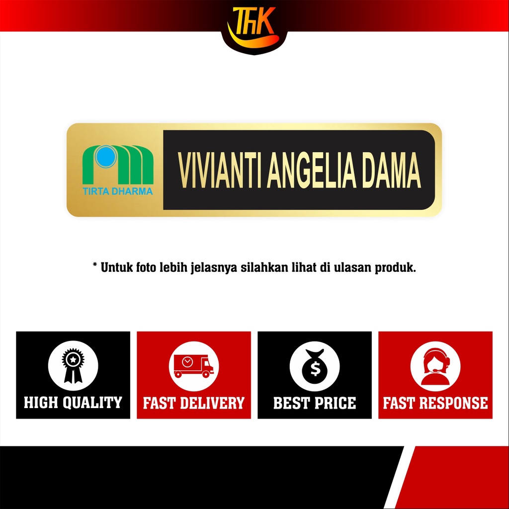 

Name Tag / Nama Dada / Papan Nama Kuningan Custom