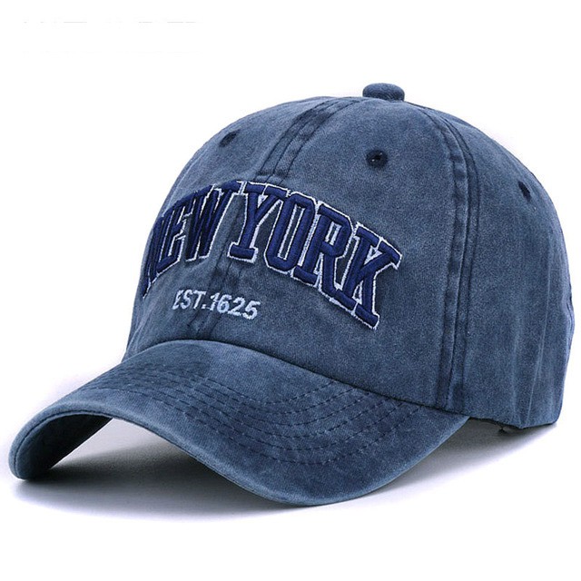 Topi baseball Motif Bordir Tulisan New YORK Bahan Katun 100% Gaya vintage Untuk Pria Dan Wanita