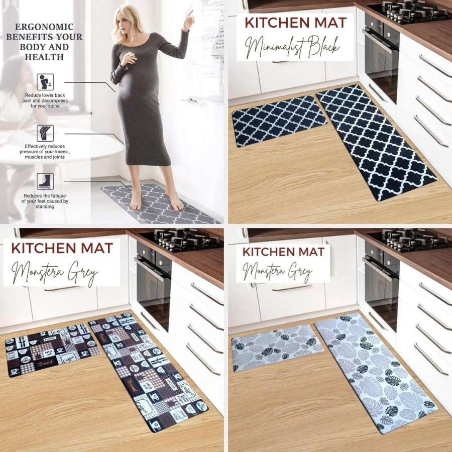 Exclusive Kitchen Mat 2 in 1 Keset Dapur Anti Slip Uk. 45x120 dan 45x75 All Design - A120