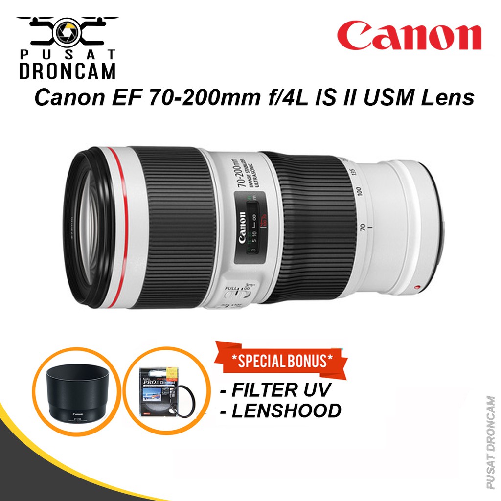 Lensa Canon EF 70-200mm f4L IS II USM Lens Original Garansi