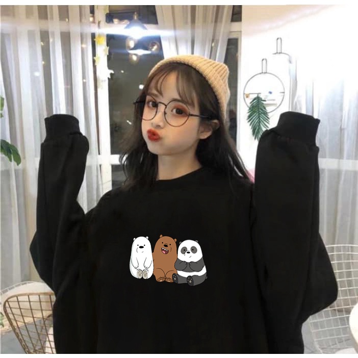 Sweater We Bare Bear  Pria &amp; Wanita | Sweater Korea Style Fleece Cotton | Dhea Fashion