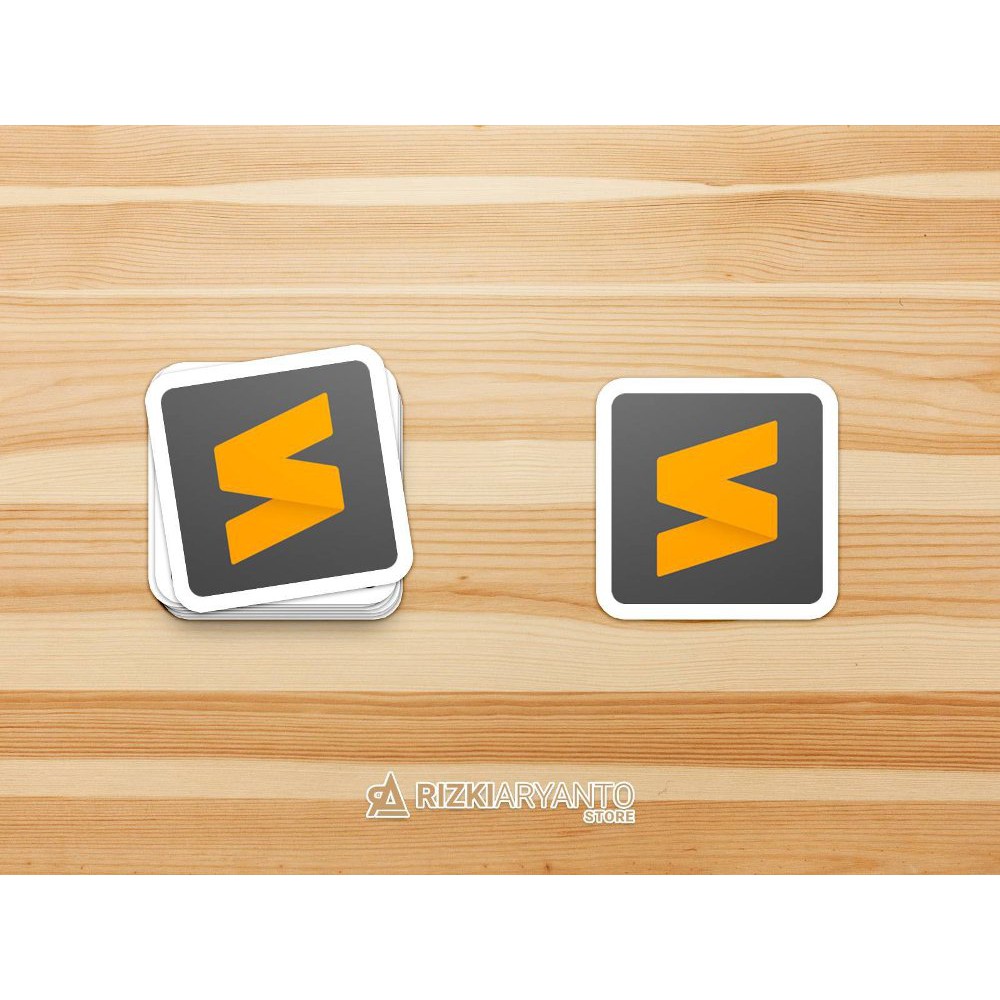 Sticker - Stiker Logo Aplikasi Sublime Text untuk PC Laptop HP dll