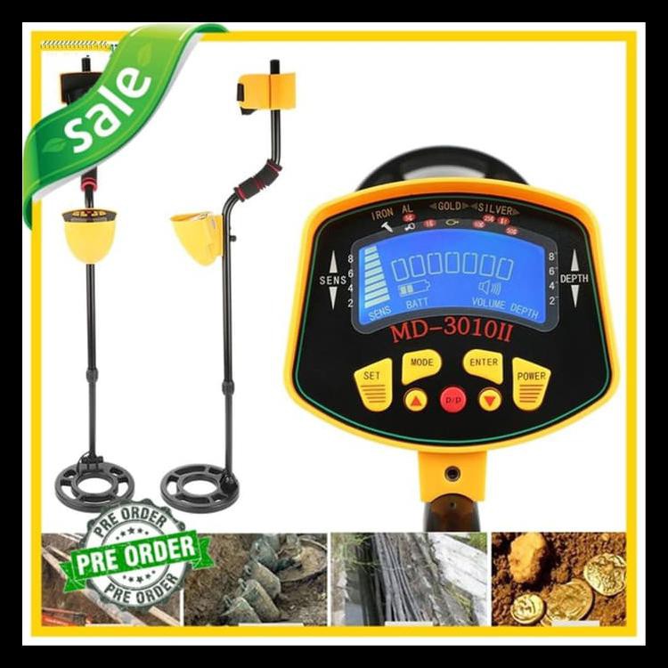 METAL DETECTOR MD3010II SENSOR BAWAH TANAH MENCARI LOGAM EMAS ANTI AIR KODE 1430