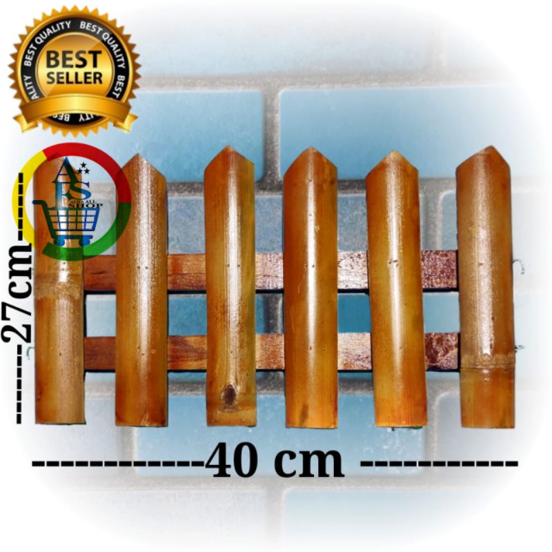 pagar taman/hiasan taman/pagar minimalis/bambu asli