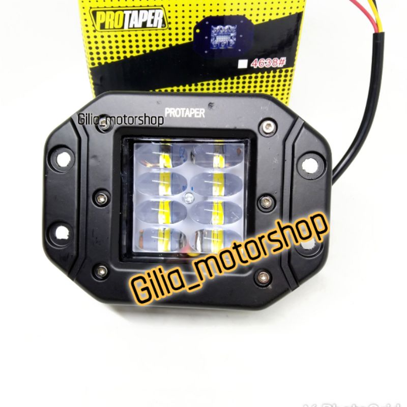 Lampu Sorot Bemper 8 Mata Lensa 24 Watt Spot Beam LED Bar Offroad Foglamp Driving Lamp UTE ATV SUV CRF 150 KLX BF KTM 2017