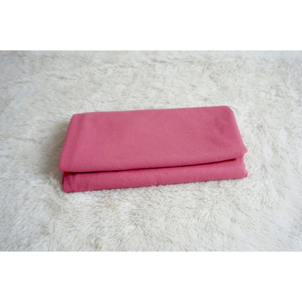 Pasmina Tali Karet 180x75Cm Pasmina Tebal Bahan Italiano Crepe Pasmina Polos-Pink