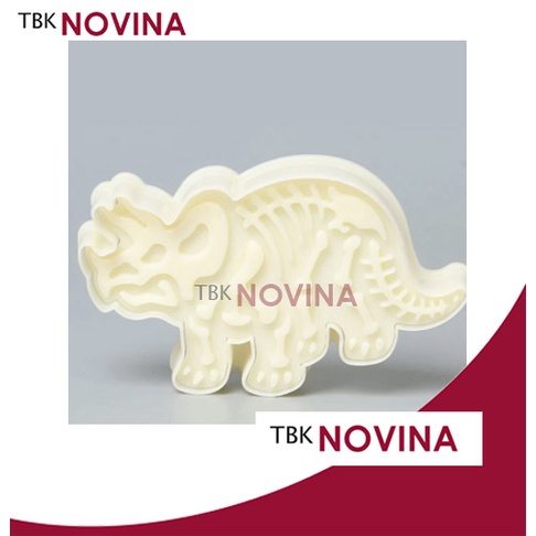 CETAKAN KUE DINOSAURUS TRICERATOPS/ COOKIE CUTTER DINO / STEGOSAURUS/ CETAKAN KUE KERING ROTI FONDANT