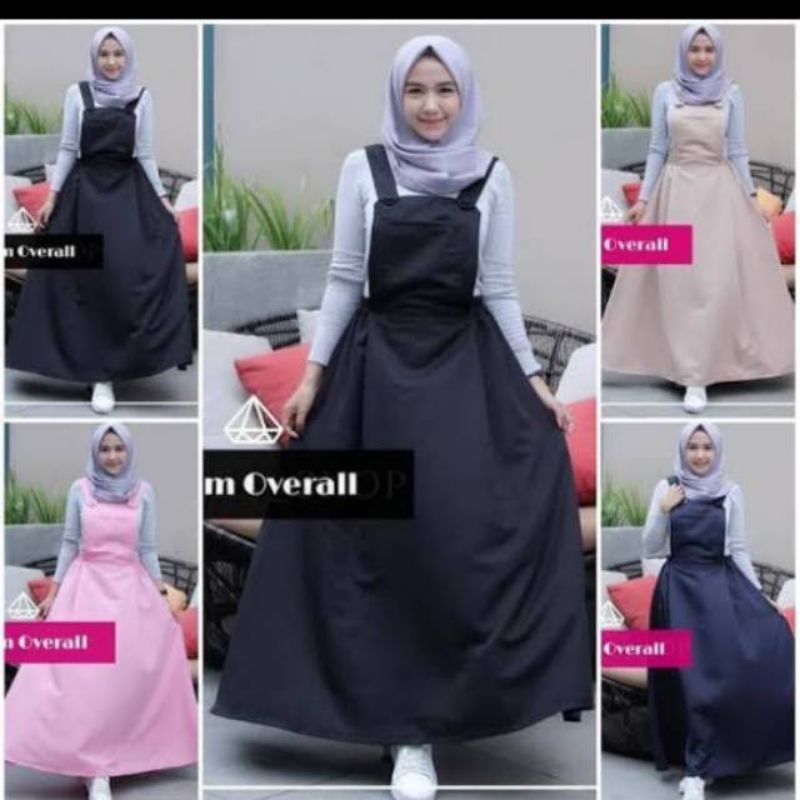 Doom overall fashion muslim remaja wanita