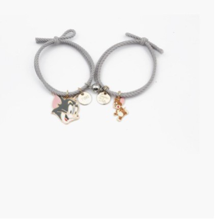 2Pcs Gelang Tali Karet Magnetik Desain Astronot Cinnamoroll Isi 1 Pasang Untuk Pria Dan Wanita-3