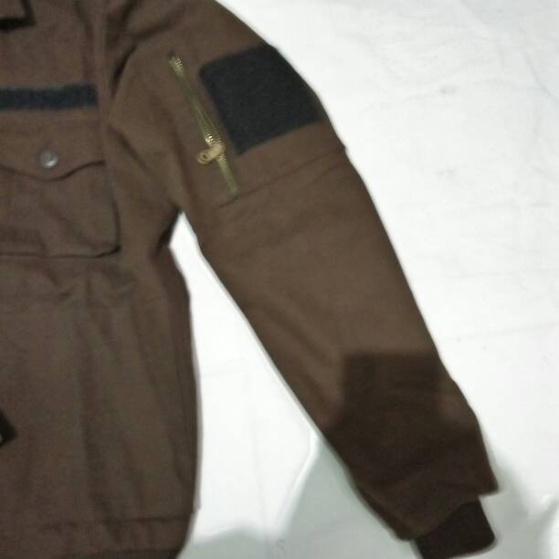 jacket us army dark brown canvas sweading