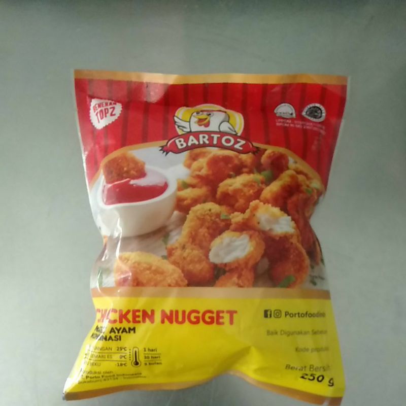 

Chiken nuget merk bartoz/nuget ayam