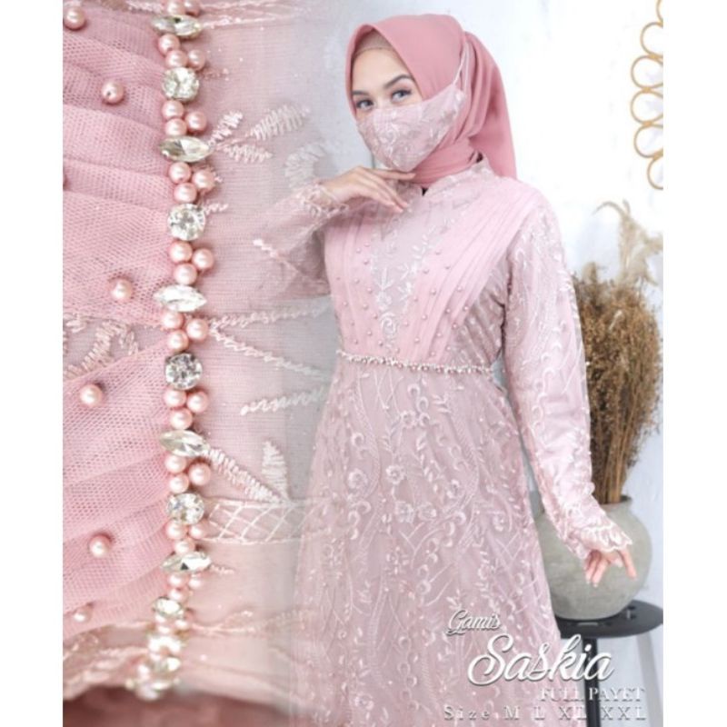 Gamis siskaa//gamis kondangan//gamis pesta terbaruu