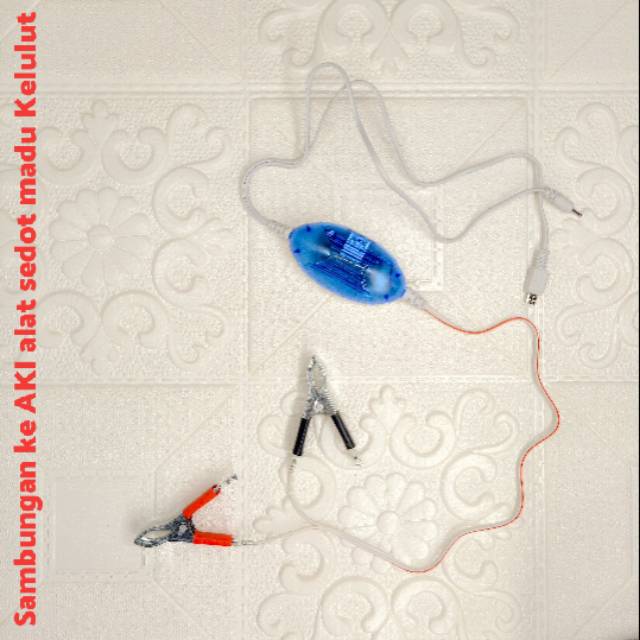 Sambungan Aki alat sedot madu Kelulut