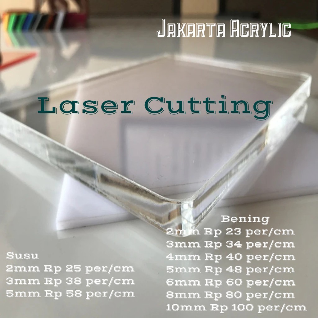 Acrylic 4mm Bening Clear Transparan Akrilik Custom Lasercut Termurah