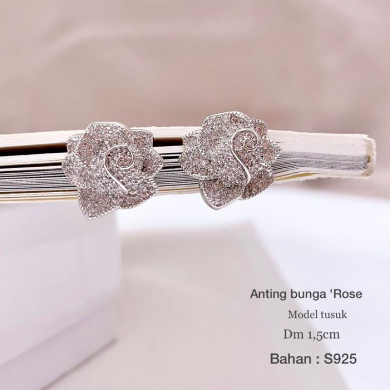 Anting Silver925 perak mata kilau Anti Karat anti alergi anting premium  AN-31