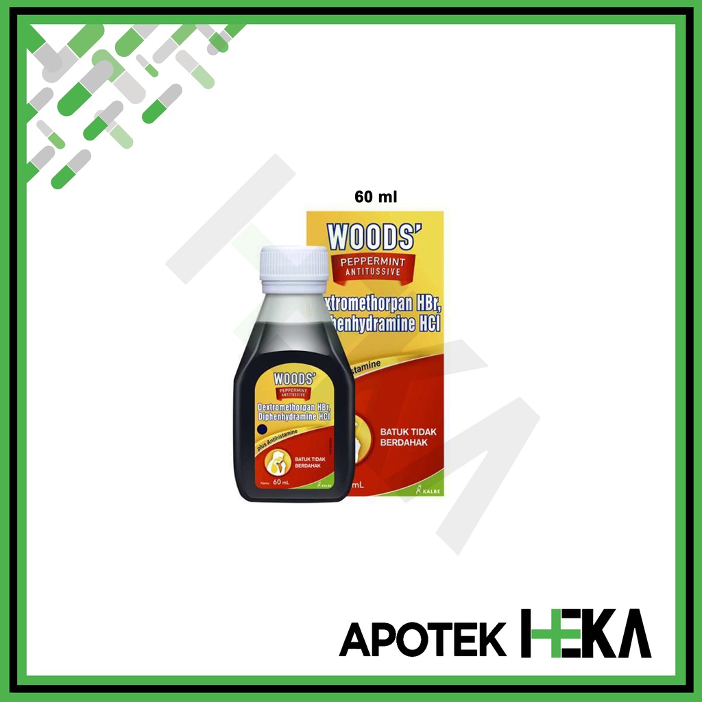 Woods Peppermint Antitussive - Obat Batuk Kering 60 ml / 100 ml (SEMARANG)