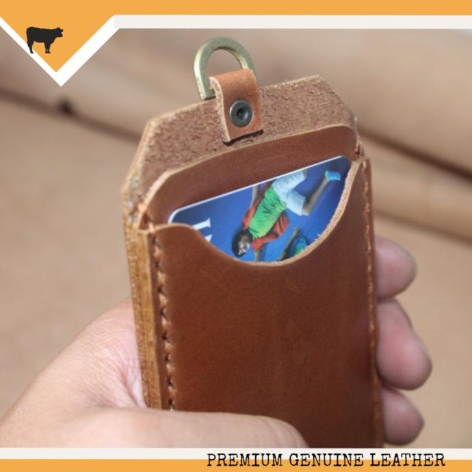 

Office & Stationery | Document Organizer | Card Holder Name Tag Kulit Asli - Handmade Leather - Warna Coklat | Best Seller