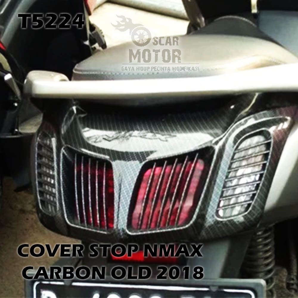 COVER STOP LAMP YAMAHA NMAX OLD 2018 ABS KARBON COSTUM CELUP VARIASI