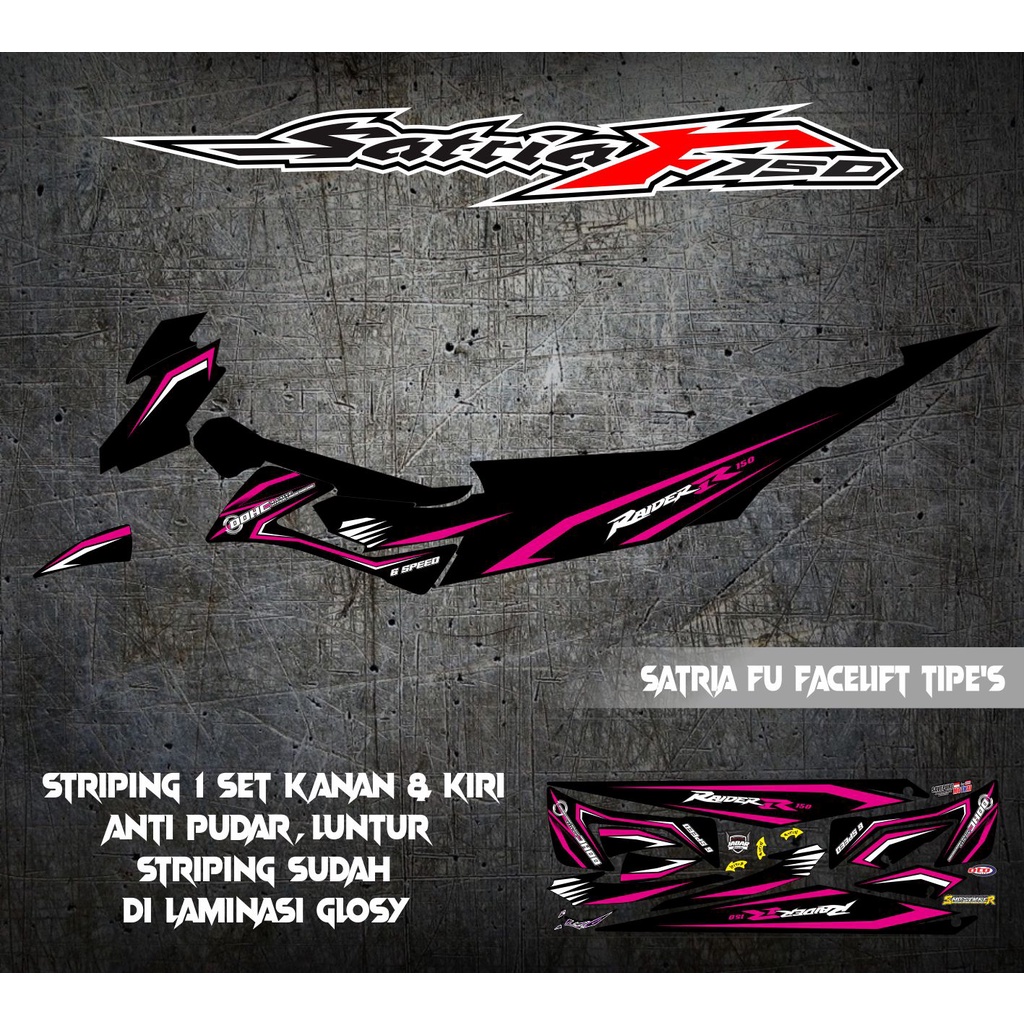 STRIPING STICKER VARIASI FU FACELIFT TIPE ES SIMPEL KEREN
