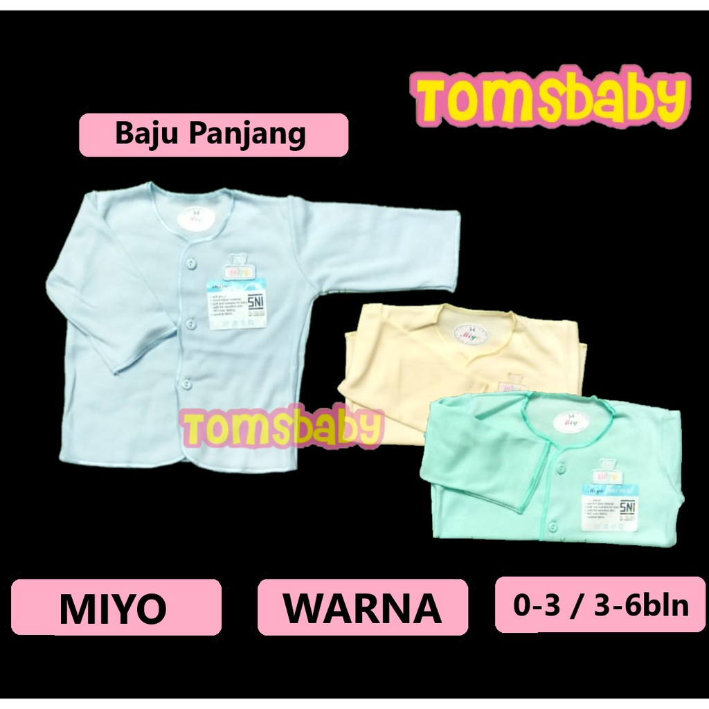 MIYO 3pcs Baju Tangan Panjang WARNA (0-3bln / 3-6bln)