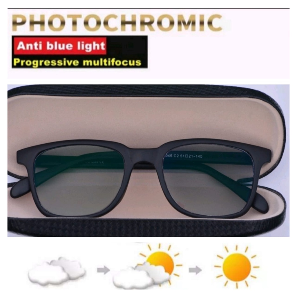 COD - Kacamata Photochromic Minus Anti Radiasi, Frem Kacamata Potochromic Pria Wanita Frem Full Kota