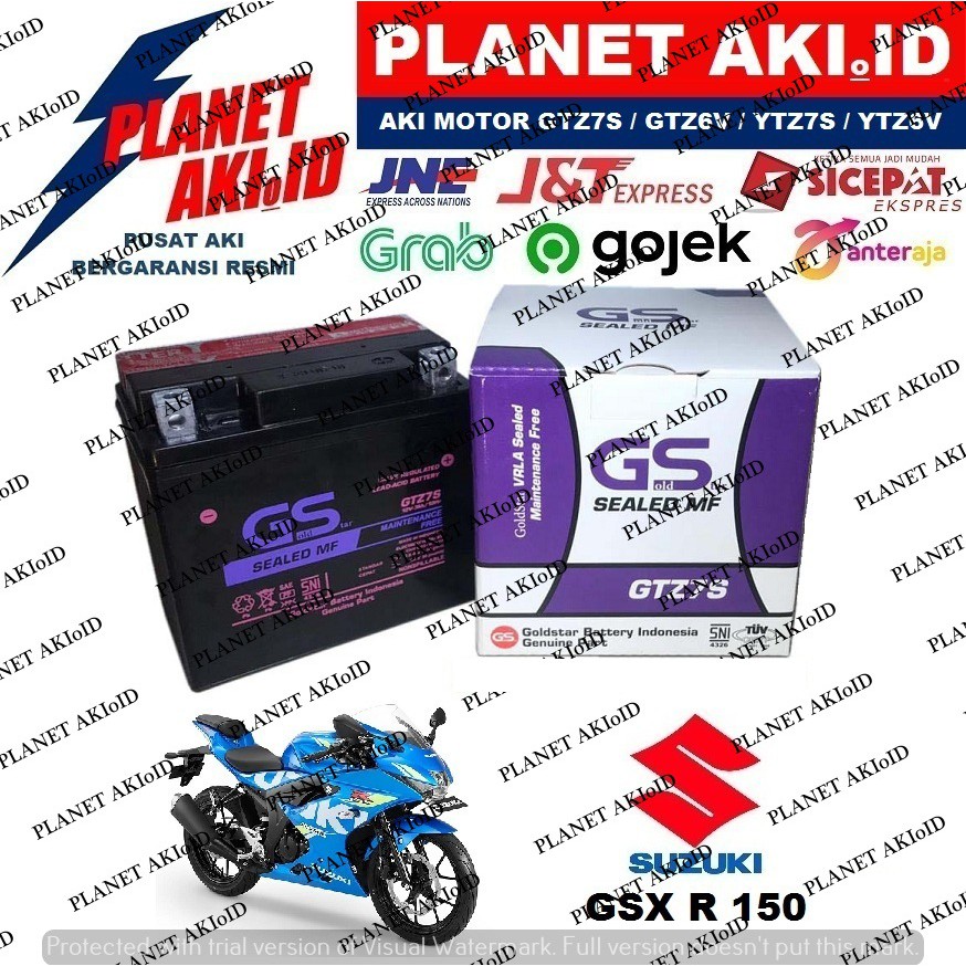 Aki Motor Suzuki GSX R 150 GTZ7S Accu Kering MF