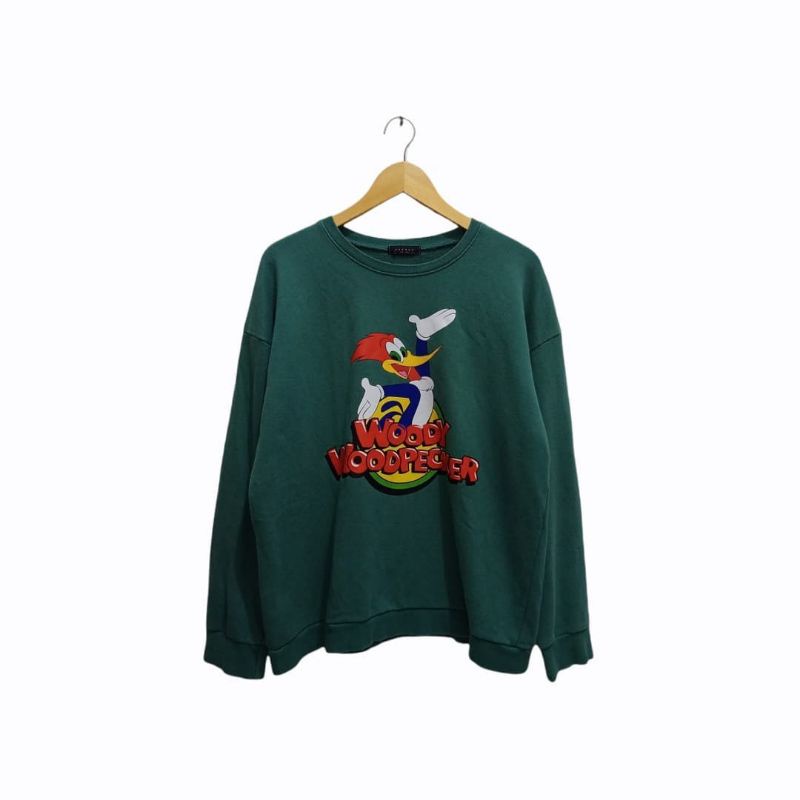 CREWNECK GRANDE WOODPECKER / HIJAU BOTOL / SWEATER CREWNECK / JAKET CREWNECK /JACKET CREWNECK