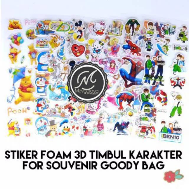 

Sticker Anak Timbul Tempelan Stiker Karakter (Uk. 20Cm X 7 Cm)