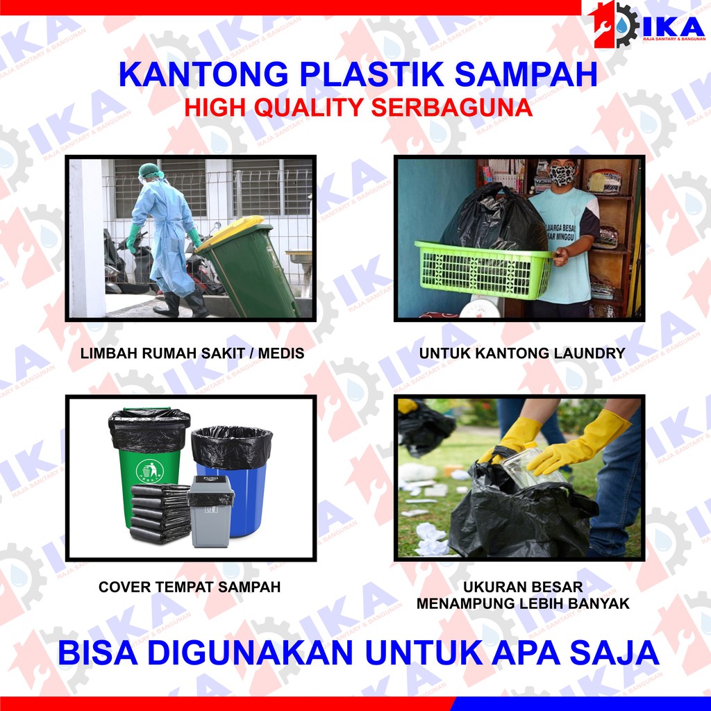 ( Ready Stock / harga 1 pack) HD sampah | Kantong Plastik Sampah Hitam - Trash Bag/Trashbag - Tempat Sampah Plastik kantong plastik sampah trash bag hitam 60 x 100 / 90 x 120 jumbo kuat anti bau