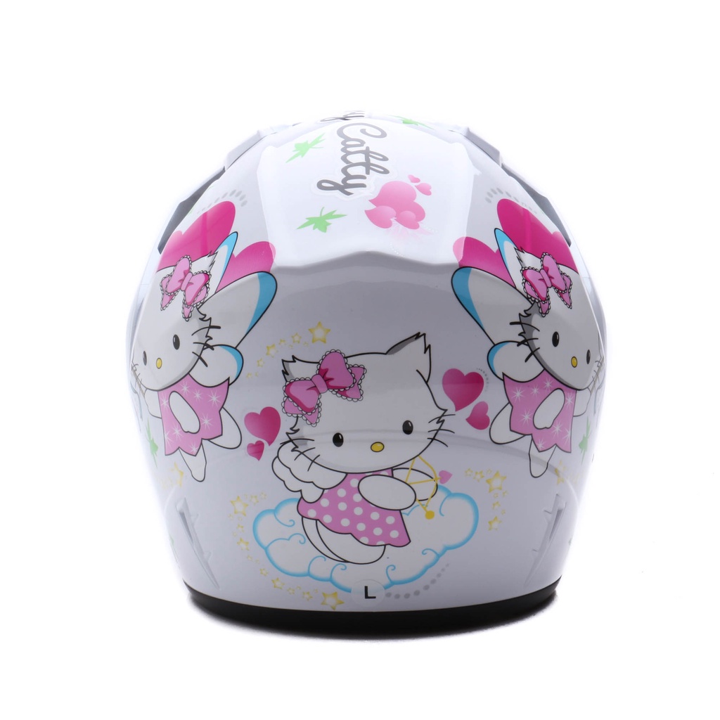 Helm WTO Z1R Pet - Fairy Catty - Putih - Half Face ALL SIZE