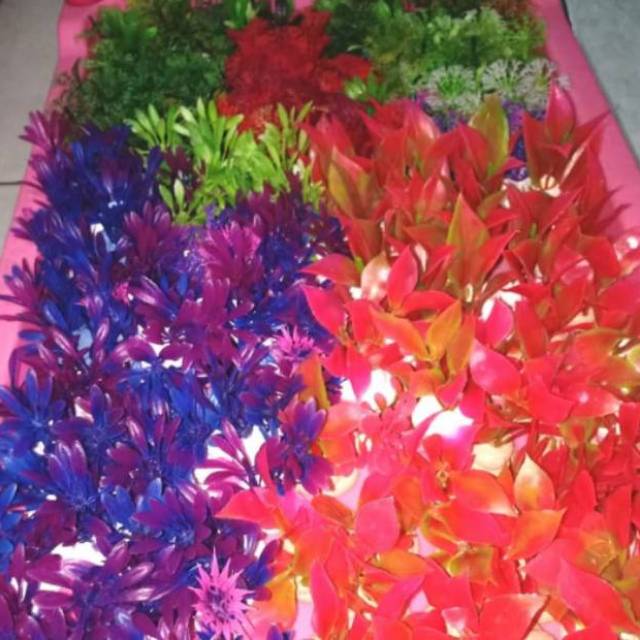  Tanaman  Plastik 20Cm Hiasan  Aquarium  Tanaman  Plastik 