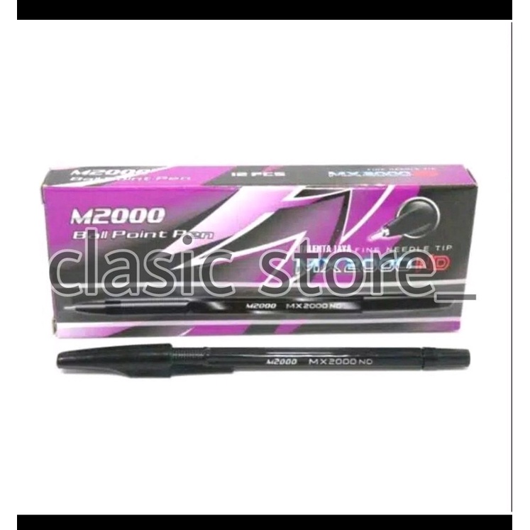 

Ballpoint bolpen Pen 12pcs Warna Hitam Model MX2000ND Grosir