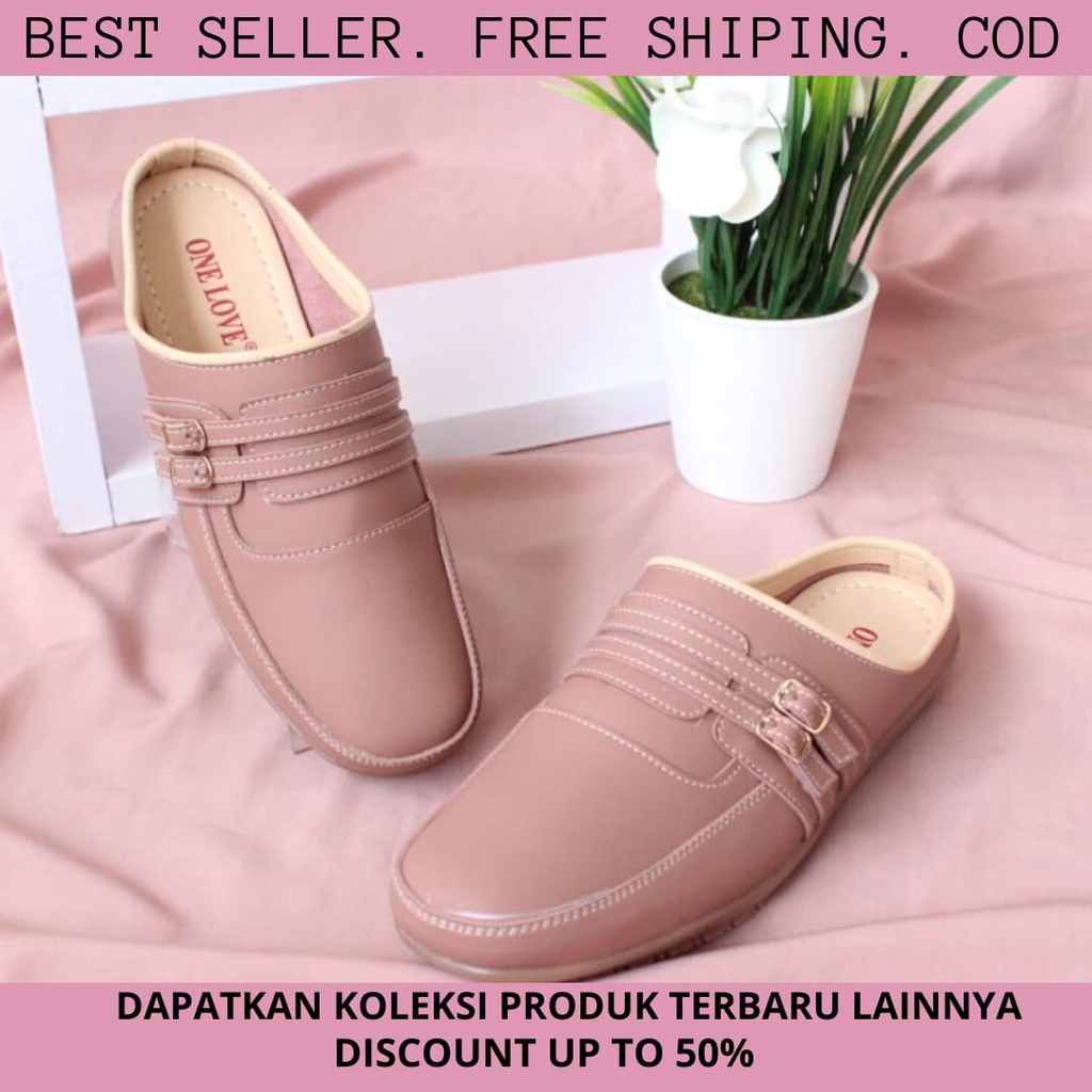 sendal one love  sandal wanita original garansi 30 hari branded kekinian sol lentur karet