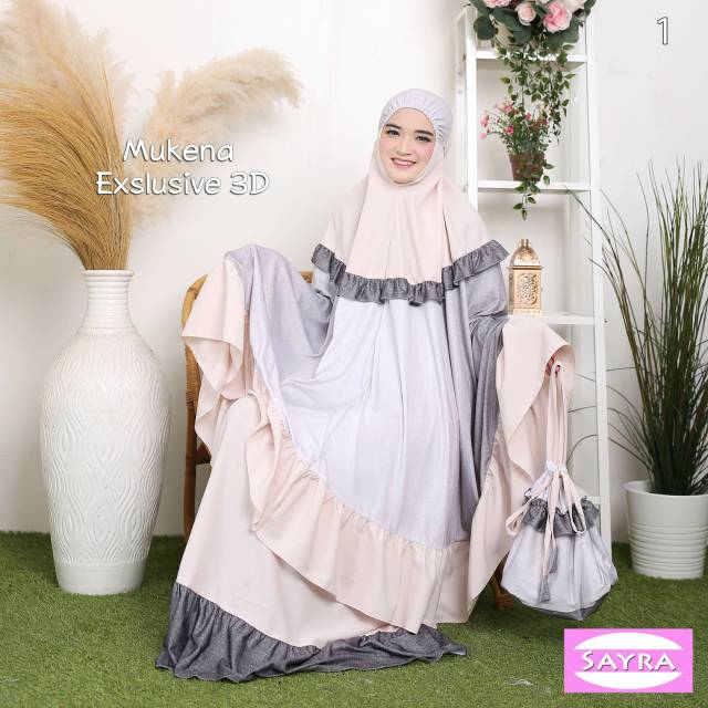 Mukena Premium Exclusive 3D ORIGINAL Sayra