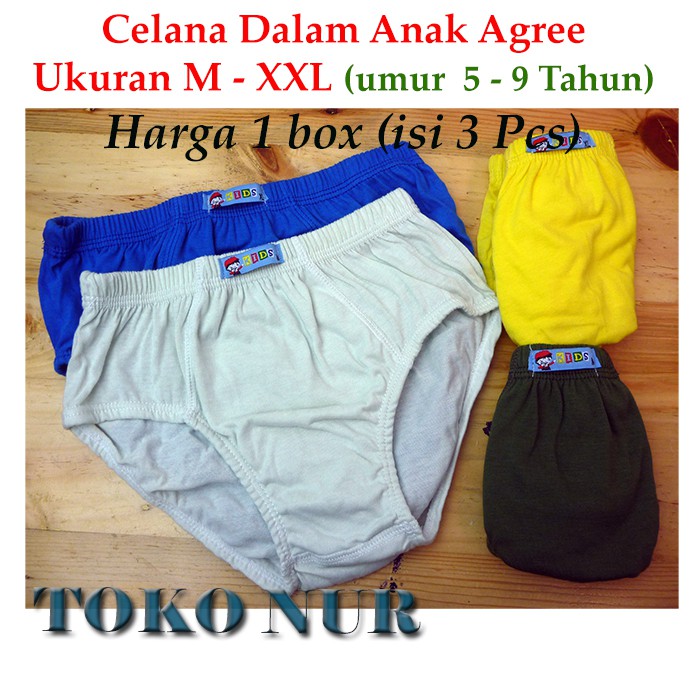 Celana Dalam Anak Agree Kids  paket 3 helai